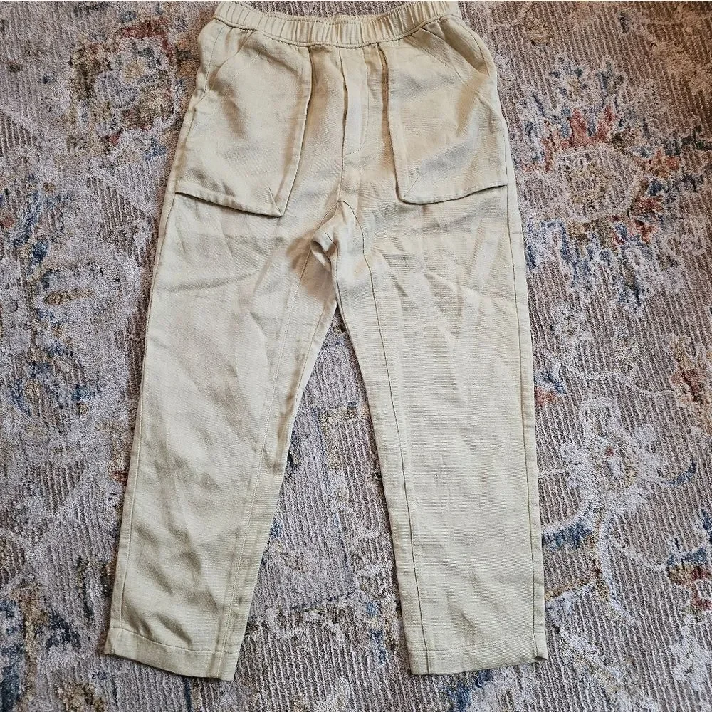 Zara pale yellow cropped pants. Sz s with 24